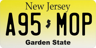 NJ license plate A95MOP