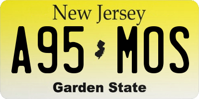 NJ license plate A95MOS