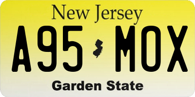 NJ license plate A95MOX