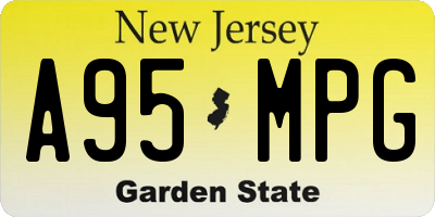 NJ license plate A95MPG