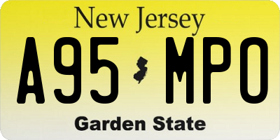 NJ license plate A95MPO