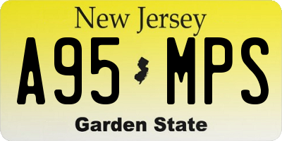 NJ license plate A95MPS