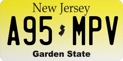 NJ license plate A95MPV