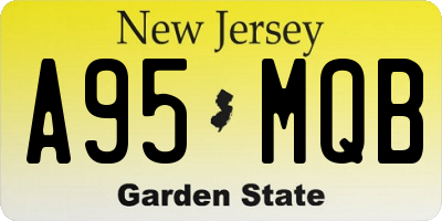 NJ license plate A95MQB