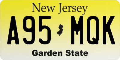 NJ license plate A95MQK