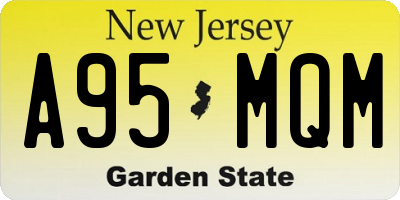 NJ license plate A95MQM