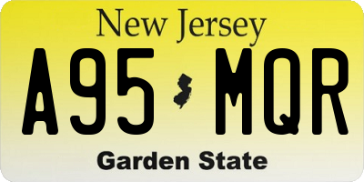 NJ license plate A95MQR