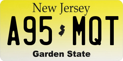NJ license plate A95MQT