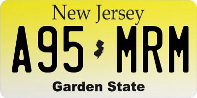 NJ license plate A95MRM