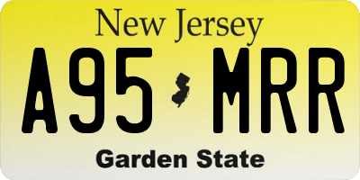 NJ license plate A95MRR