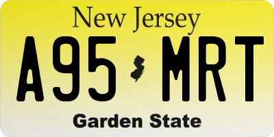 NJ license plate A95MRT