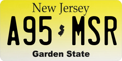 NJ license plate A95MSR