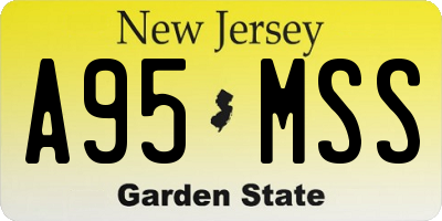 NJ license plate A95MSS