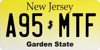 NJ license plate A95MTF