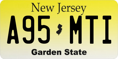NJ license plate A95MTI
