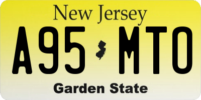 NJ license plate A95MTO