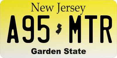 NJ license plate A95MTR