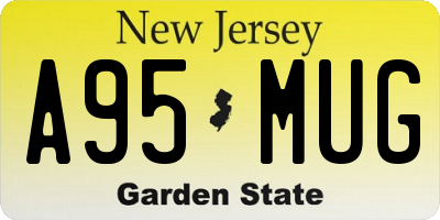NJ license plate A95MUG