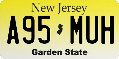 NJ license plate A95MUH