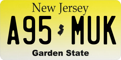 NJ license plate A95MUK