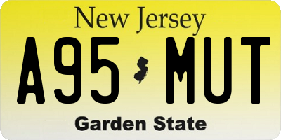 NJ license plate A95MUT