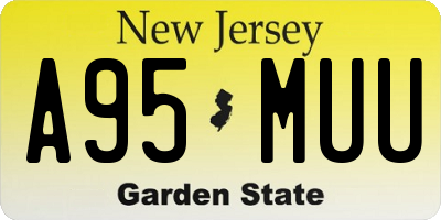 NJ license plate A95MUU