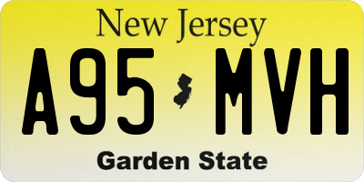 NJ license plate A95MVH