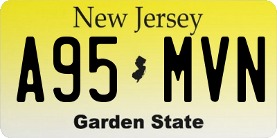 NJ license plate A95MVN