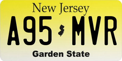 NJ license plate A95MVR