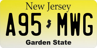 NJ license plate A95MWG