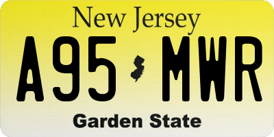 NJ license plate A95MWR