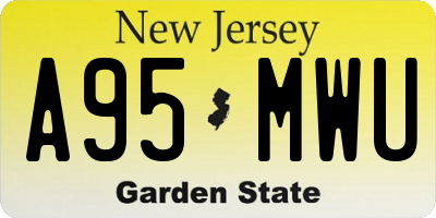 NJ license plate A95MWU