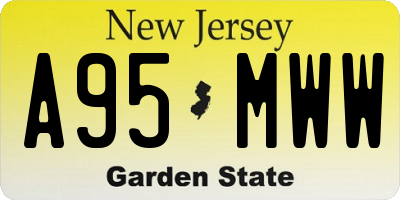 NJ license plate A95MWW