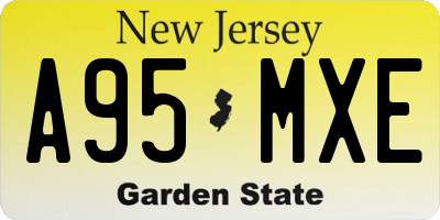 NJ license plate A95MXE
