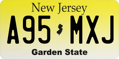 NJ license plate A95MXJ