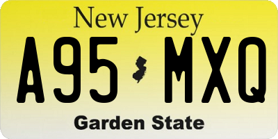 NJ license plate A95MXQ