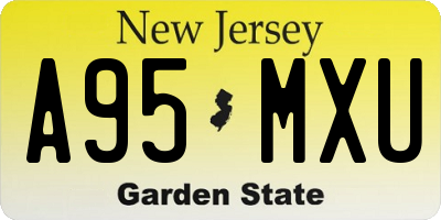 NJ license plate A95MXU