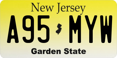 NJ license plate A95MYW