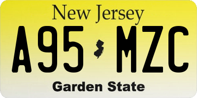 NJ license plate A95MZC