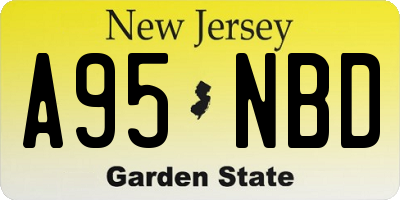 NJ license plate A95NBD