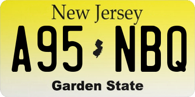 NJ license plate A95NBQ