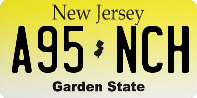 NJ license plate A95NCH