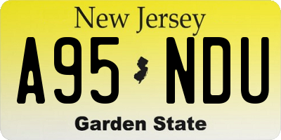 NJ license plate A95NDU