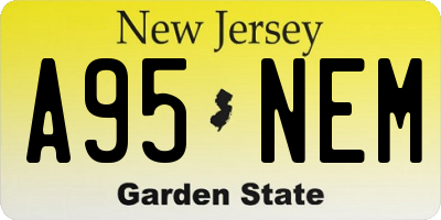 NJ license plate A95NEM