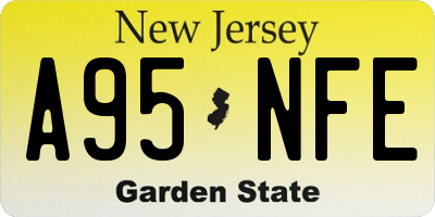 NJ license plate A95NFE