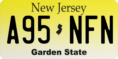 NJ license plate A95NFN