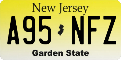 NJ license plate A95NFZ