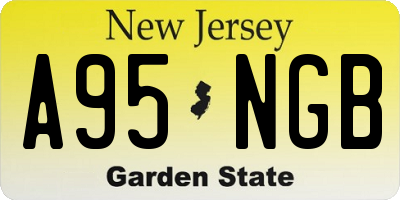 NJ license plate A95NGB