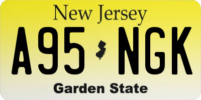NJ license plate A95NGK
