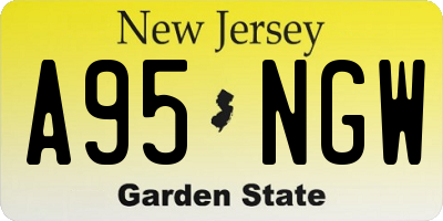 NJ license plate A95NGW